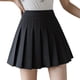 thumbnail image 1 of Falda plisada lisa de cintura alta para mujer, uniformes escolares de tenis y patinadora, minifalda de corte A con forro corto, 1 of 1