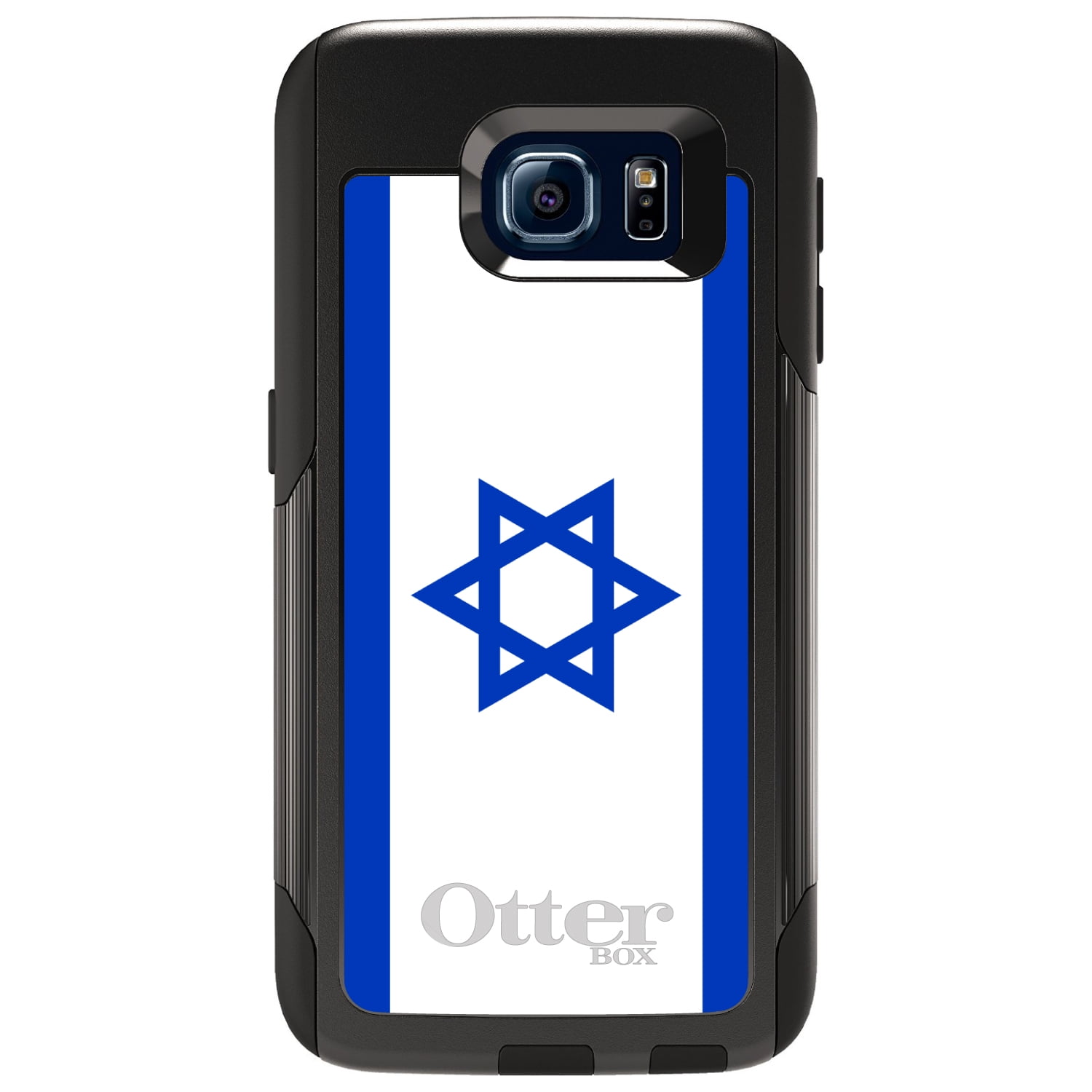 DistinctInk Custom Black OtterBox Commuter Series Case for Samsung Galaxy S6...