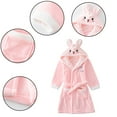 thumbnail image 3 of MXIEZI Kids Girls Fleece Hooded Bathrobe Soft Cozy Long Robes Warm Long-Length Pajamas with Hoods S-2XL, 3 of 8