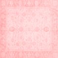 thumbnail image 1 of Ahgly Company Machine Washable Indoor Square Oriental Red Traditional Area Rugs, 3' Square, 1 of 4