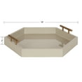 thumbnail image 2 of Kate and Laurel Lipton Modern Hexagon Tray, 18 x 18, Sand, Midcentury Decorative Serving Tray for Storage and Display, 2 of 9
