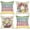 Easter Peeps, variant on Easter Peeps Eggs Decorative Throw Pillow Covers 18 x 18 Set of 4, Wreath Bunny Rabbit Colorful Stripes Porch Patio Outdoor Pillowcase, Flowers Basket Butterfly Cushion Case Home Decor