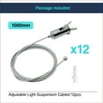 thumbnail image 3 of Kit de cables colgantes cezelux de acero, 12 piezas, 1 m, ajustable, 3 of 6