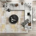 thumbnail image 3 of Yellow Abstract Area Rugs for Living Room Washable Rugs Boho Moroccan Area Rug Soft Neutral Geometric Bohemian Carpet Distressed Indoor Rug for Bedroom Dining Room Office Foldable Nonslip Rug, 3 of 9