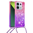 thumbnail image 2 of Funda para Xiaomi Redmi Note 13 Pro 5G Brillantina Líquida Divertida Reluciente y con Cristales en Movimiento Cuerpo Cruzado con Cordón Ajustable, 2 of 5