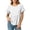 White, variant on hoksml Women's Cotton Linen Ruffle Sleeve Peplum Blouse, Round Neck Casual Babydoll Top, Loose Fit Summer Daily Office Wear Shirt