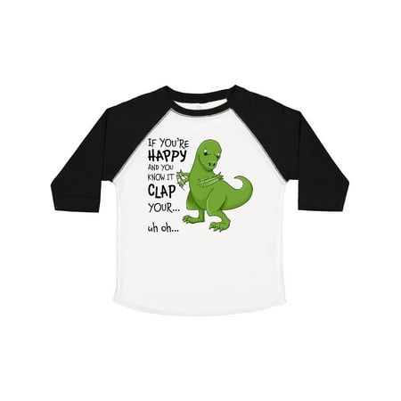 

Inktastic T-Rex Can t Clap Gift Toddler Boy or Toddler Girl T-Shirt