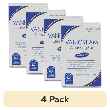 (4 pack) Vanicream Cleansing Bar for Sensitive Skin - 3.9 oz