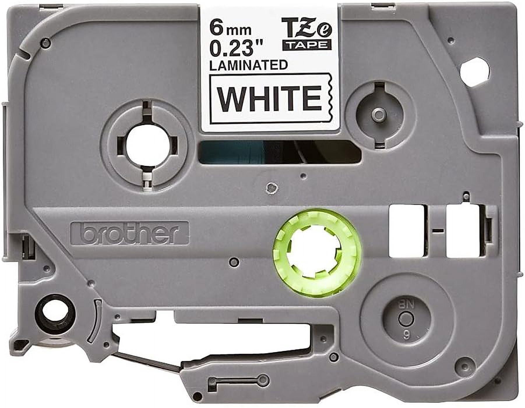 Genuine Brother 3/8" (9mm) Black on White TZe P-touch Tape for Brother PT-D210, PTD210 Label Maker