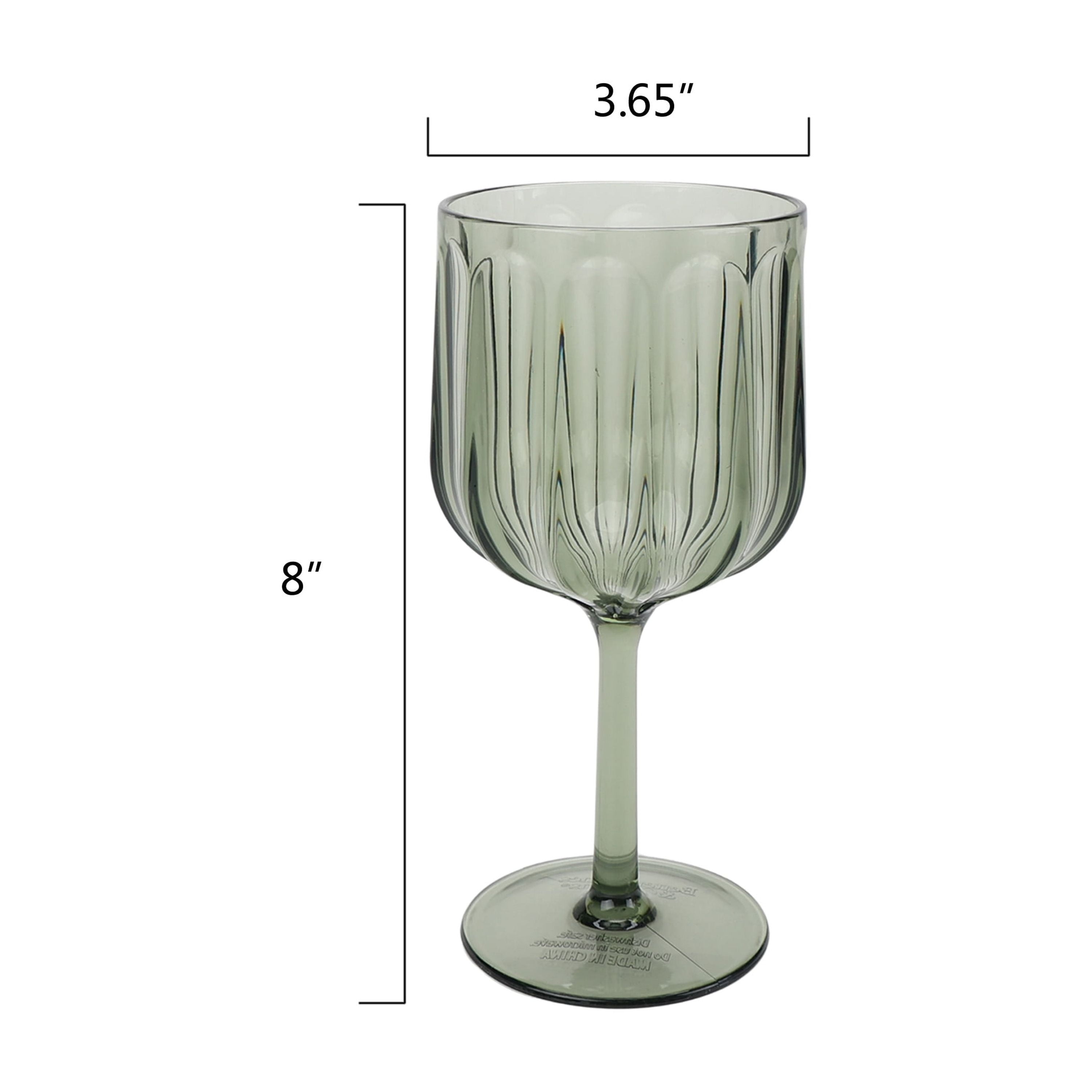 Better Homes & Gardens 17-Ounce Tritan Plastic Stemmed Wine Glass, Green