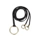 thumbnail image 1 of Cinturón delgado de cuerda de PU para mujeres con extremos de anillo redondo, autoajustable, banda para la cintura negra, se ajusta a una cintura de hasta 92 cm/36", 1 of 1