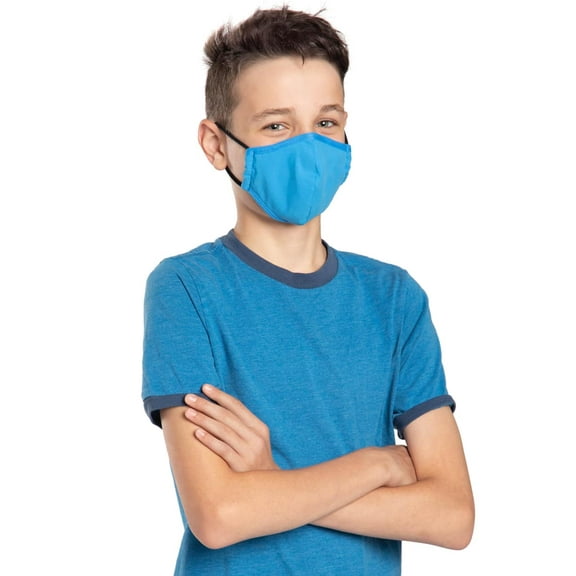 Sporti Youth Reusable Face Masks, Quick-Dry Fabric, Adjustable Nose Bridge, 12.5" Size