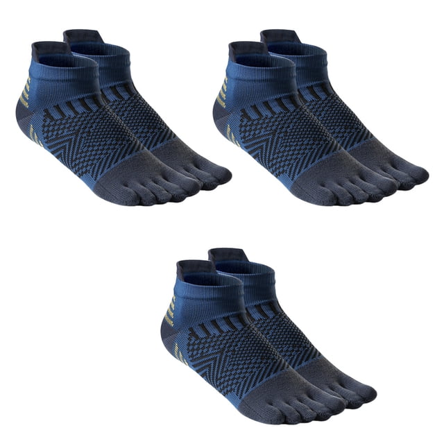 3 pares de calcetines de cinco dedos Calcetines cortos para correr Calcetines deportivos de cinco dedos para correr campo a través de verano para hombres y mujeres