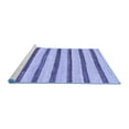 thumbnail image 2 of Ahgly Company Machine Washable Indoor Rectangle Solid Blue Modern Area Rugs, 4' x 6', 2 of 4