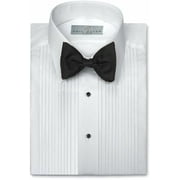 Neil Allyn Mens Tuxedo Shirt Poly/Cotton Laydown Collar 1/4 Inch Pleat