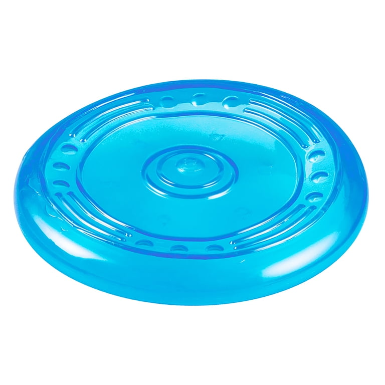 Rubber Flying Disc Dog Fetch Toy, Blue photo 1