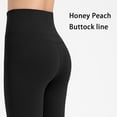 thumbnail image 3 of Pantalones de yoga acampanados para mujer, pantalones de cintura alta con realce de glúteos y pierna ancha, pantalones deportivos de fitness - negro630, 3 of 5