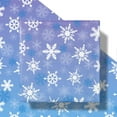 thumbnail image 6 of Christmas Wrapping Paper Roll, Purple Blue Snowflakes, Elegant Gift Wrap for Winter Holidays, Birthdays, Adults, Men, Women, Mini Roll 17 in x 16.4 Ft, 6 of 14