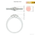 thumbnail image 4 of ANGARA Natural Prong-Set Diamond Three Stone Ring in 14K White Gold for Women (Size-4.6mm| Color-I-J| Clarity-I1-I2) | April Birthstone, Anniversary, Jewelry Gift for Women | Natural Diamond Ring, 4 of 8