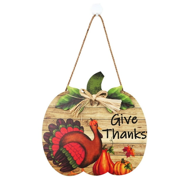 Kmbangi Decorative Pendant, Letter Cartoon Patterns Pumpkin Shaped Doorplate