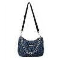 Women Leopard Print Shoulder Bag Winter Chain Plush Crossbody Bags (02)
