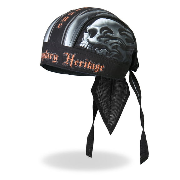 Hot Leathers HWH1047  Skull Face Headwrap One Size