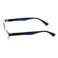 thumbnail image 3 of 3 Pairs Lightweight Rectangular Unisex Readers with Spring Hinge - Clear Blue Black Reading Glasses - Spring Hinge +4.00, 3 of 3