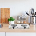 thumbnail image 4 of OULII Portable Electric Double Burner Stove for Kitchen Use with Temperature Control White Metal Stylish Design 7.87 x 4.92 inches, 4 of 8