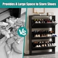 thumbnail image 6 of FANRAL Shoe Cabinet with 3 Flip Drawers for Entryway,Wooden Sturdy Shoes Rack Organizer for Hallway Bedroom Closet Living Room Home Apartment,Black, 6 of 8