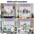 thumbnail image 6 of Swag Curtain Valances Geometric Chevron Purple Swag Valances for Kitchen Windows White Stripes Short Topper Curtains Valance Tier Pair for Kitchen Bedroom Living Room Bathroom 28"x36", 6 of 8