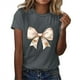thumbnail image 3 of Blusas de Manga Corta para las Mujeres Divertida Impresión Cuello Redondo Camiseta Vintage, Blusas de Primavera para las Mujeres, 3 of 4