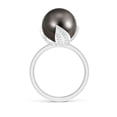 thumbnail image 2 of ANGARA Trillium Tahitian Cultured Pearl Solitaire Ring in 14K White Gold for Women | June Birthstone, Birthday, Anniversary, Jewelry Gift for Women | Pearl Ring, 2 of 9