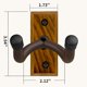 thumbnail image 2 of Soporte de pared para guitarra eléctrica acústica, madera de cebra, en forma de U, 2 of 6