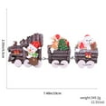 thumbnail image 2 of putnchl Christmas Decorations Wooden House Small Train Gift Resin Statue Decoration, 2 of 2