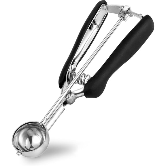 Cookie Scoop 1 Tbsp, Professional Stainless Steel Ice Cream Scoop 35 mm, Good Soft Grips, Quick Trigger Release