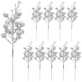 thumbnail image 1 of MasteelfCA 10Pcs Artificial Berry Stems Glitter Fake Berry Branch for Christmas Tree Wreath Decorations, 1 of 8