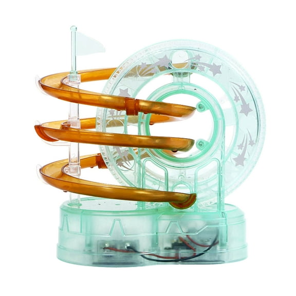 Children's Early Education Toy, DIY Ferris Wheel with Transparent Track, Building Blocks and Assembled Toys, Creative Ball Rolling System, Educational STEM Toy for Kids, Battery Not Included