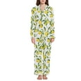 thumbnail image 4 of joogoo Pajamas Set for Women Lemon and Leaves Long Sleeve Pjs Loungewear M, 4 of 7