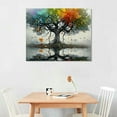 thumbnail image 2 of Orinice Framed Tree of Life Canvas Wall Art Colorful Abstract Graffiti Tree Art Print Plant Picture Botanical Painting Poster Home Wall Decor for Living Room Bedroom Bathroom Office  20x16in, 2 of 6