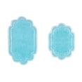 thumbnail image 2 of Home Weavers Cotton 2-Piece Bath Rug Set, Soft Absorbent Non-Slip Bath Mats, Machine Washable Bathroom Rugs,17x24 & 21x34 Inches, Blue, 2 of 8
