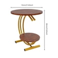 thumbnail image 2 of 2-Tier Round End Table Side Table with Storage Shelf for Living Room,Bedrooms, Offices, Study Rooms, 2 of 9