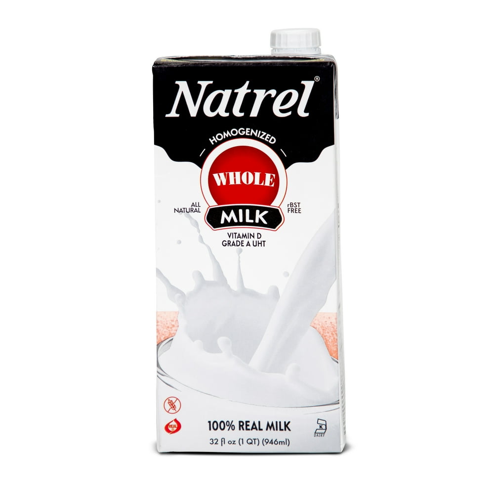 Natrel Whole Shelf Stable Milk, 32 oz, 6 Pack