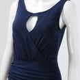 thumbnail image 6 of Swimsuit Coverup for Women One Piece Sexy Solid Belly Covering Waist Closing Seaside Trendy Lightweight Delicate Navy Swimwear Sizes XL, 6 of 6