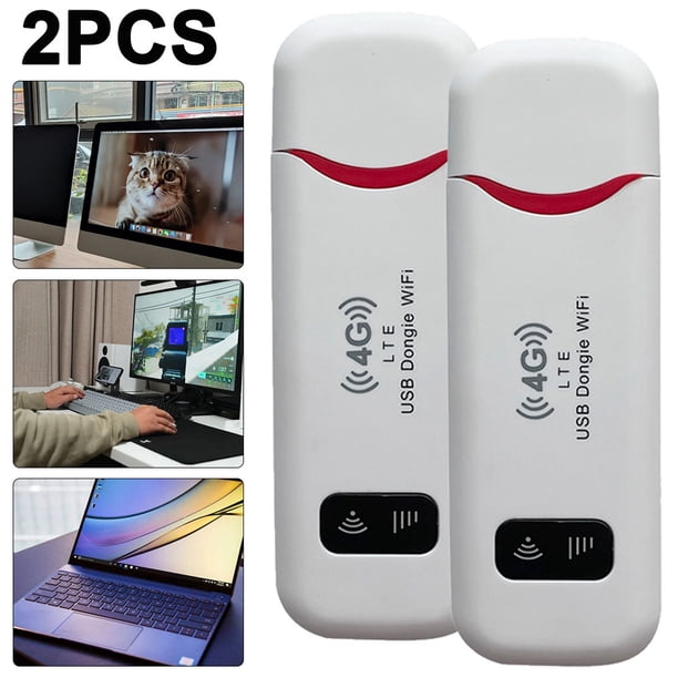 Enrutador Inalámbrico LTE Tarjeta 4G Módem USB 150Mbps Punto Acceso Dongle 2 Uds.