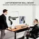thumbnail image 2 of Soporte de pared para laptop WALI ajustable 10-17" y monitor 17-32", 2 of 8