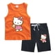 thumbnail image 3 of Hello Kitty, pantalones cortos de algodón para niñas con dibujos animados, chaleco de dos piezas de verano para bebés, ropa cómoda y bonita, ropa sin mangas para niños, 3 of 5
