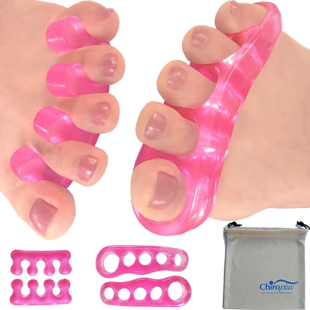 Separadores de dedos en gel Chiroplax para aliviar los juanetes (2 pares)