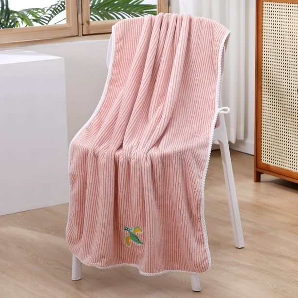 Coral Velvet Set Little Dinosaur Series Soft Water Absorbent Mother Set Scarf