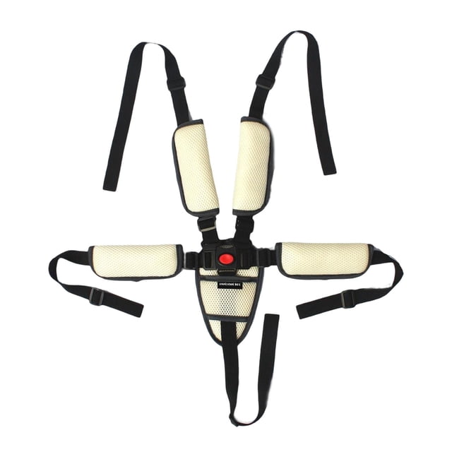 Cinturones de seguridad universales para bebés para protección de cochecito ajustables para accesorios blanco Macarena cinturón de cinco puntos