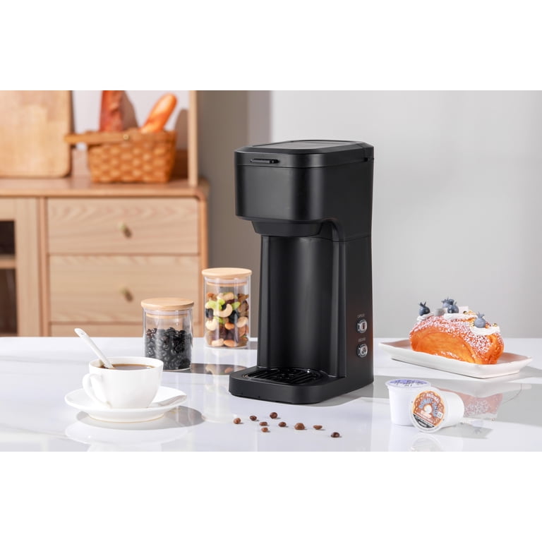 Smart Automatic Coffee Maker 美品 Mainstays Black Matte Dual Brew Coffee Maker, Single Serve, Auto